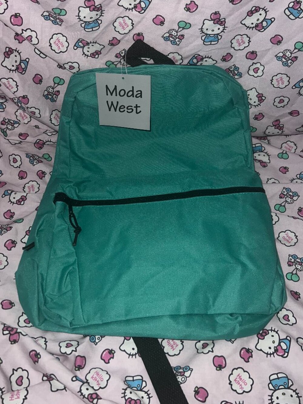 NWT Moda West Classic 17" School Backpack Teal Mint Green Bookbag⁠
